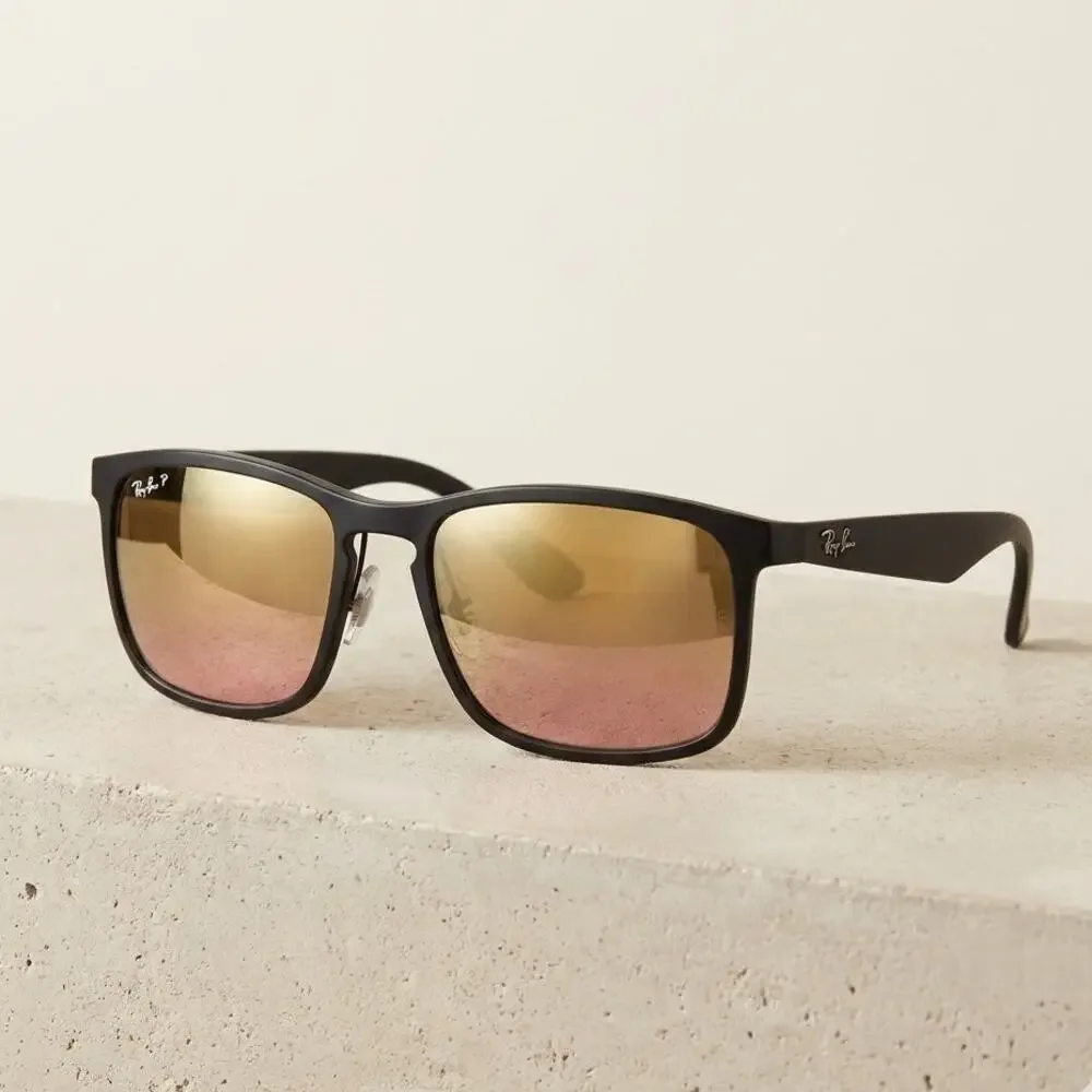 New Ray-Ban RB4264 Chromance Polarized Sunglasses Matte Black Authentic